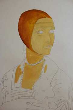 La dama con Ermellino - Lavorazione - Fase B